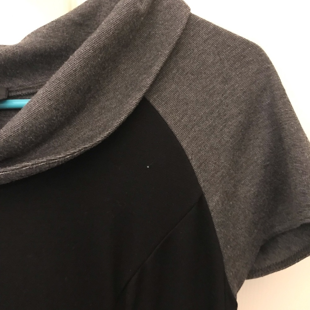 Grey and black sweater dress